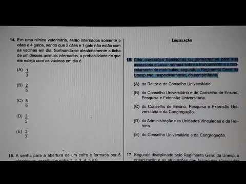 Veja PROVA de 2022 concurso público Unesp- assistente administrativo II ÁREA de  atuação: acadêmica