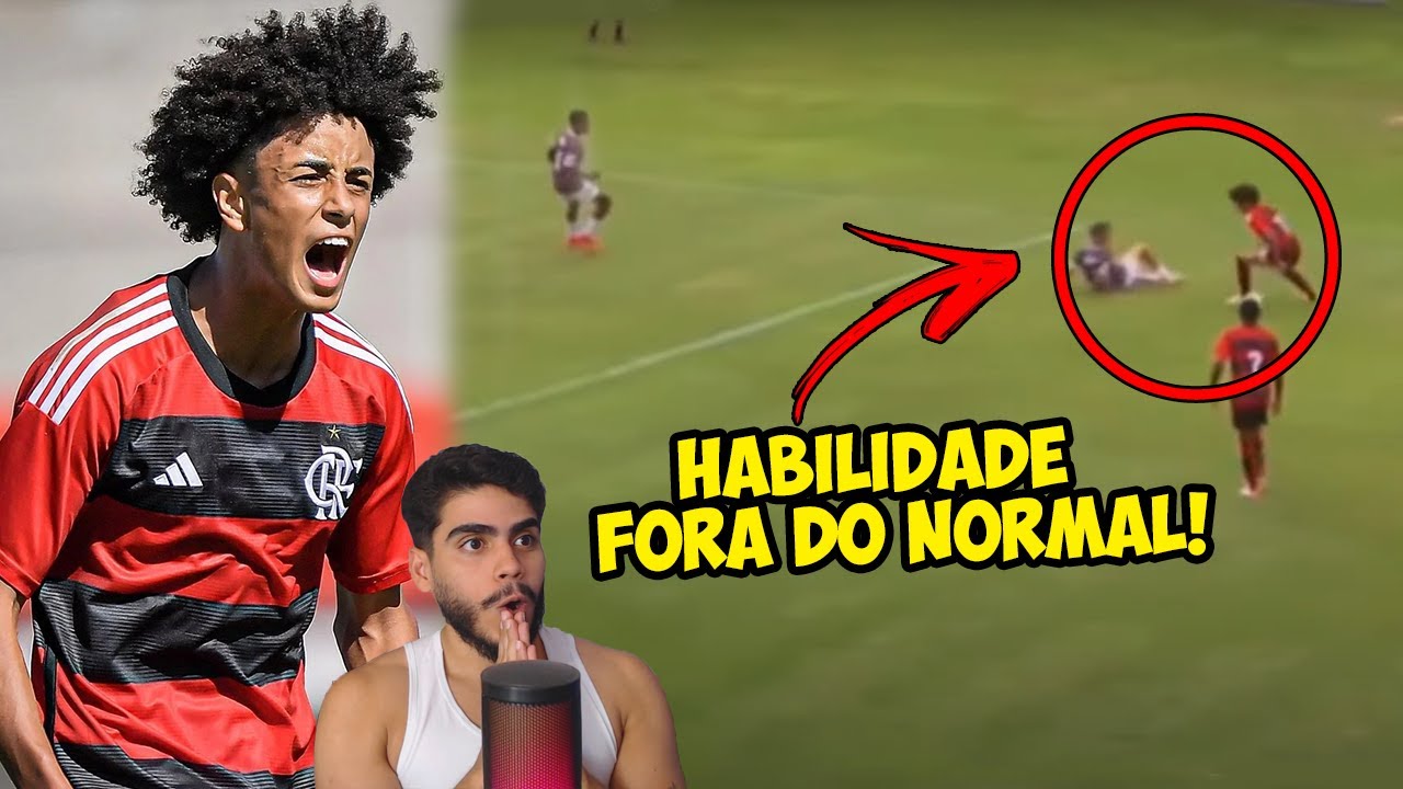 VEJA COMO JOGA RYAN ROBERTO MAIOR JOIA DA BASE DO FLAMENGO! REALMENTE É CRAQUE?