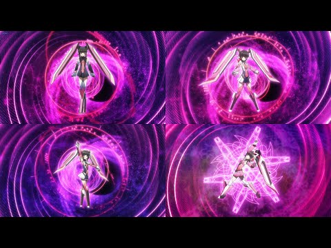 Shirabe Tsukuyomi all Transformations [Symphogear]