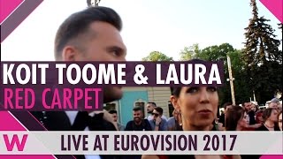 Koit Toome and Laura (Estonia) Interview @ Eurovision 2017 Red Carpet Opening Ceremony | wiwibloggs