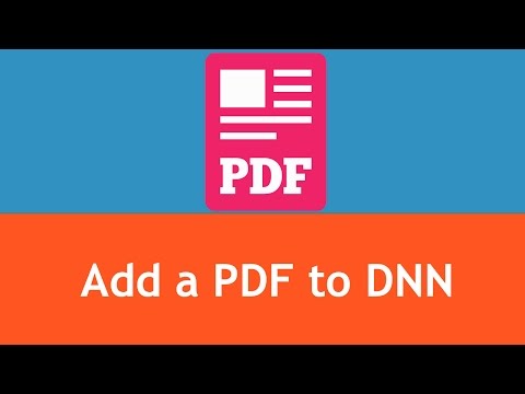 DNN Tutorials - How to add a PDF file for download to DNN