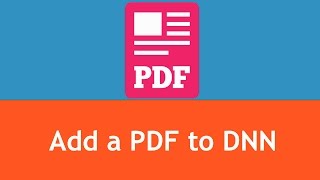 DNN Tutorials - How to add a PDF file for download to DNN