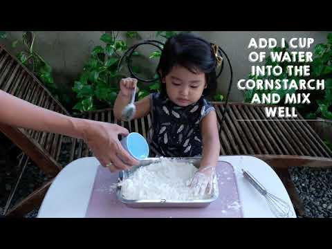 How we make non-toxic goop for toddlers | Easy Sensory DIY Activity for Cami | It’s Cami
