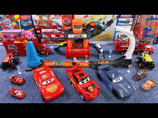 Vídeo relacionado con Mattel Disney Pixar Cars Túnel de lavado con cambio de color Conjunto de juego con vehículo de juguete Rayo McQueen con cambio de color, 50,8cm, se conecta con otros conjuntos, JBM70