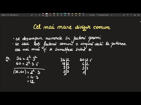 Cel mai mare divizor comun (cmmdc) - Clasa a 6-a, Teorie si Exercitii (Invata Matematica Usor)