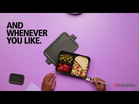 4x1 Brabantia TASTY+ Square Canister tamsiai pilka video