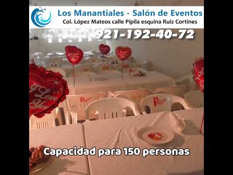Salon Los Manantiales en la Colonia Lopez Mateos en Coatzacoalcos
