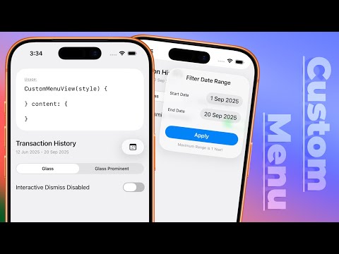 iOS 26 Custom Menu Using SwiftUI | Xcode 26 thumbnail