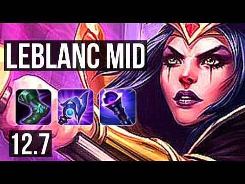 LEBLANC vs RENEKTON (MID) (DEFEAT) | 400+ games, Dominating | KR Challenger | 12.7