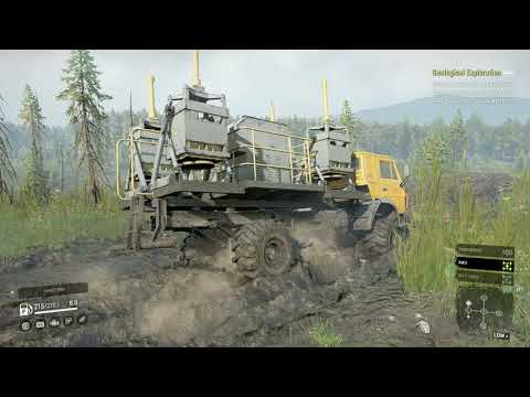 SnowRunner @ Realistic Speeds -Kamaz 4x4 Mod Truck - Geological Exploration