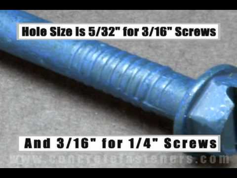 Tapcon Concrete Screws for Fastening a Light to brick