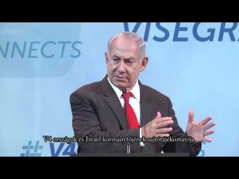 V4 országok és Izrael kormányfőjének sajtótájékoztatója