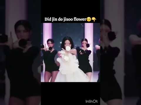 did jin do jisoo's flower🤨🤯{no hate}#youtubeshorts #bts #jisoo#jin