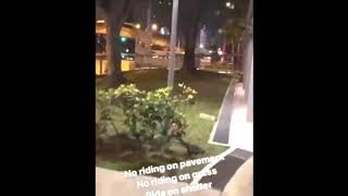 Polis berkas remaja 19 tahun yang tunggang PMD di bumbung laluan pejalan kaki