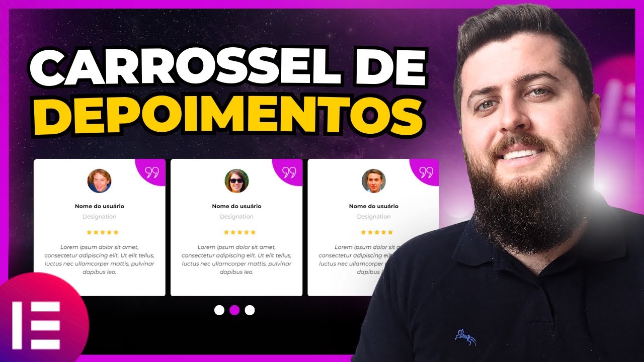 Como Criar CARROSSEL DE DEPOIMENTOS no Elementor Grátis