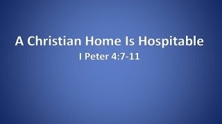 preview picture of video 'A Christian Home Is Hospitable - Richmond Church of Christ, Richmond KY'