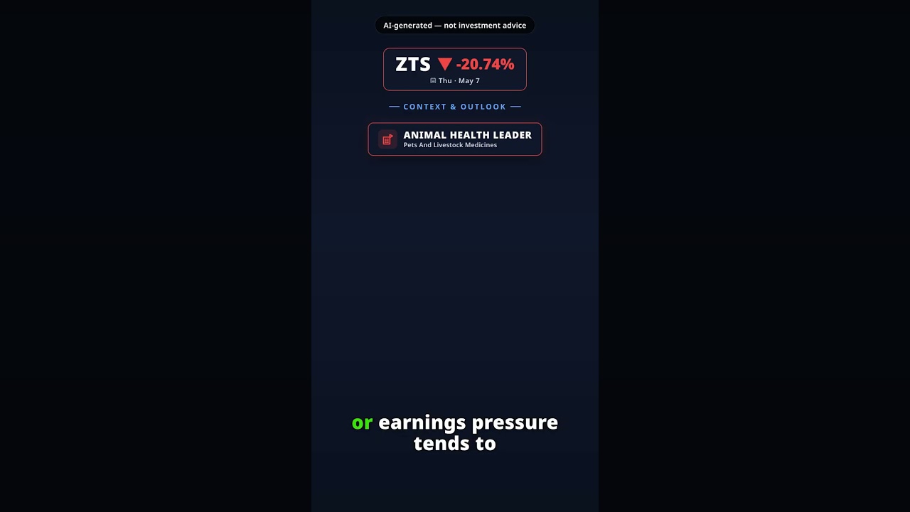 ZTS drops 20.74% on 2026-05-07 — AI explainer