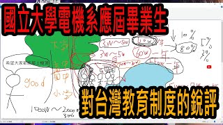 一個國立大學電機系應屆畢業生對台灣教育制度的銳評