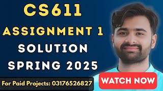 Download the video "CS611 Assignment 1 Solution | CS611 Assignment 1 100% Correct Solution 2025 BY VUBWN"