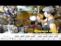 Drum Only YMCA Village People Drum Cover Free Score