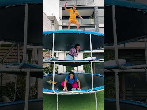 EL ÚLTIMO EN BAJARSE DE LA TORRE DE TRAMPOLINES GANA 🫨 Estuvo muy extremo corran a verlo ya está a