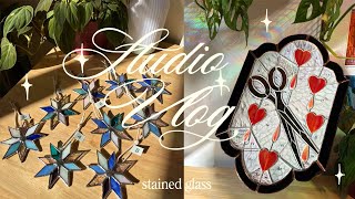 studio vlog ✦ new stained glass & how i film content