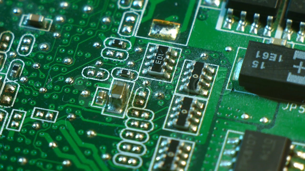 Electronics Pcb  Background. Stock Footage