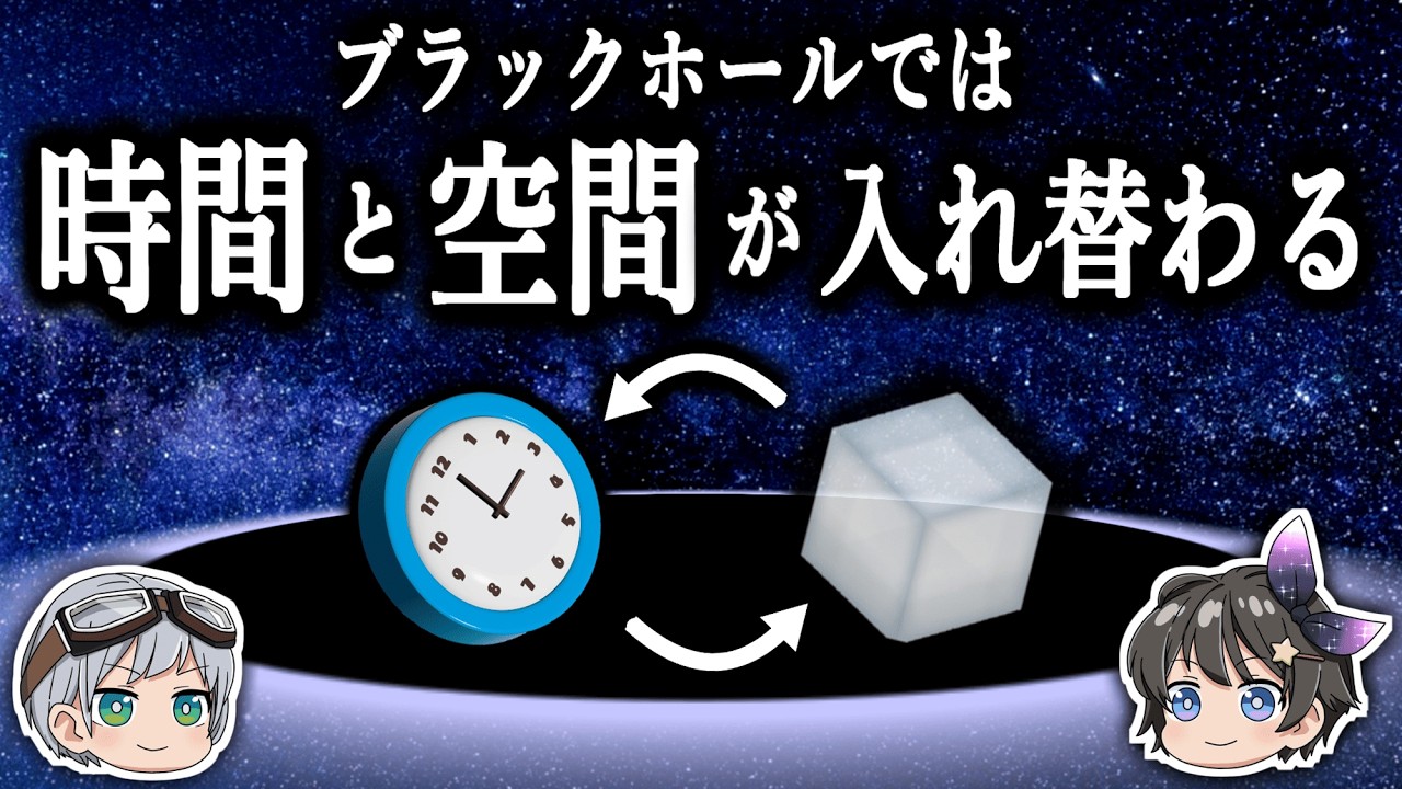 【ゆっくり解説】なぜブラックホールからは光すら脱出不可能なのか－時間と空間の入れ替わり－