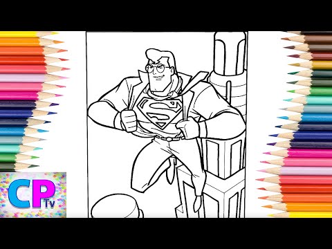 Clark Kent Transformation in to Superman Coloring Pages, Superhero Saves the City, Coloring Pages Tv