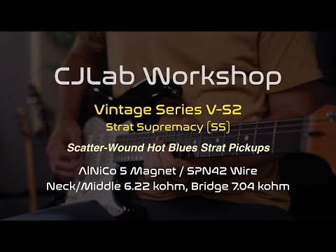 CJLab Vintage Series V-S2 Set (SS) - Scatter-Wound Hot Blues Pickups image 4