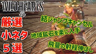 【ワイルドハーツ】結キャンセルや楽な地域鉱石集め、飛蔓の延長など厳選小ネタ5選【WILD HEARTS】