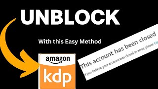 Unblock your Amazon KDP Account in Minutes😱