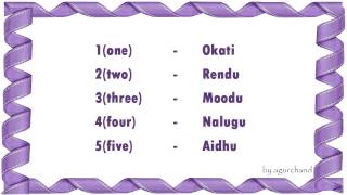 Learn Telugu through English - Numbers 1 to 10 in 