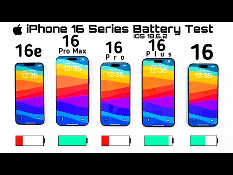 iPhone 16e vs iPhone 16 vs 16 Pro Max vs 16 Pro vs 16 Plus - iOS 18.6.2 ULTIMATE Battery DRAIN Test