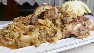 STUFATO DI VERZA CON COSTINE DI SUINO TUTTO A CRUDO ,buonissimo.Ricetta facile e veloce