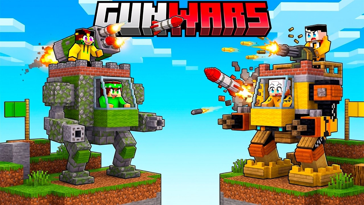 GUNWARS 2vs2 CON LE TORRETTE ROBOT ARMATE - MARCY BADDI VS NICO ZEYXON - MINECRAFT ITA