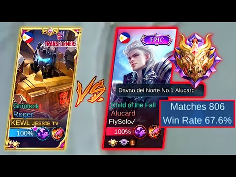 ROGER VS TOP GLOBAL PRO ALUCARD! ENEMY PICK MY ALUCARD! - MLBB