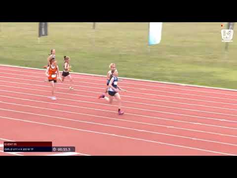 Girls U11 4 x 200m Timed Final 1 - 2019 SUBWAY State Relay Championships // LAVicTV