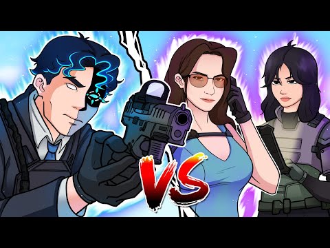 Spoit vs 2 Champion E-Girls 2v1 (CRAZY)