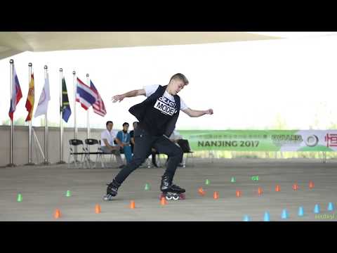 2017 Roller Games，Senior Men Classic Slalom 8th，Sergey Timchenko (Russia) 2017 全项目轮滑锦标赛 成男花桩 8th 俄罗斯