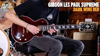 Video thumbnail for No Talking...Just Tones | Gibson Les Paul Supreme | Dark Wine Red by Peach Guitars