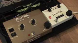 Video thumbnail for Fulltone Mini Deja Vibe guitar effects pedal shootout Old version vs New version by gearmanndude