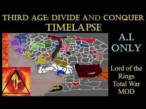 Third Age: Divide and Conquer TimeLapse (A.I. Only Total War)
