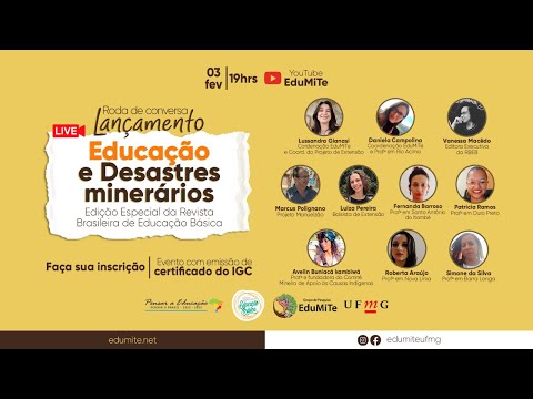 Educação e desastres minerários: edição especial da Revista Brasileira de Educação Básica é lançada – Projeto Manuelzão