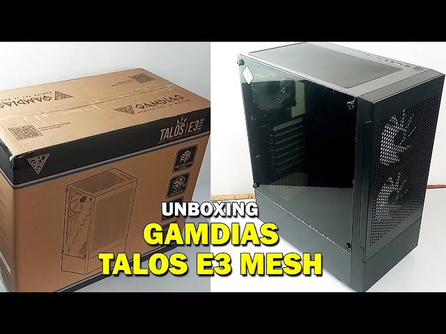 Vídeo relacionado con GAMDIAS TALOS E3 Caja para PC ATX Mid Torre, 3 Ventiladores ARGB 120 mm, Panel Vidrio Templado sin Herramientas, Soporte ATX, Diseño con Cubierta de PSU, Negro