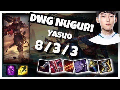 Yasuo vs Gangplank DWG Nuguri TOP (8/3/3) Gameplay Replay - Patch 10.23