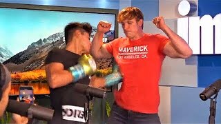 Ryan Garcia Punches Logan Paul Hard During Podcast video