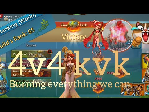 lordsmobile- 4v4 kvk/burning everything😵 #worldranking65 #lordsmobile #trendingfeed #igg