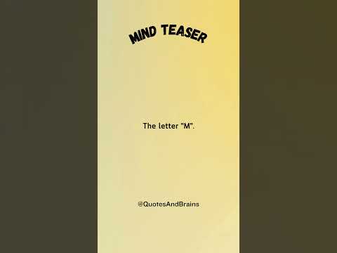 ⏳ What Comes Once in a Minute? #Teaser #Puzzle #Riddles #ThinkHard #QuotesAndBrains #shorts #reels
