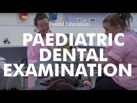 Undertaking a dental examination for babies and young children